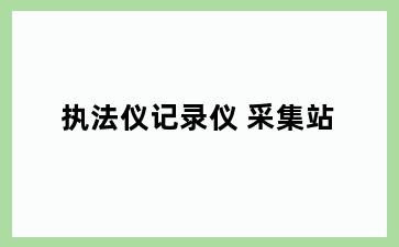 执法仪记录仪 采集站